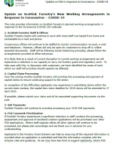 SF Briefing note 27 - SF response to Covid-19 outbreak 20 March 2020